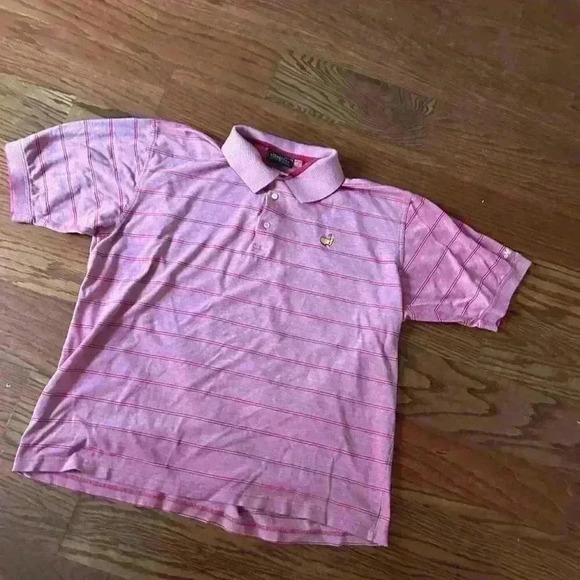 Master's Collection PGA Polo Red Stripe Polo Size XL 100% Cotton Golf Logo Polo - Picture 3 of 9